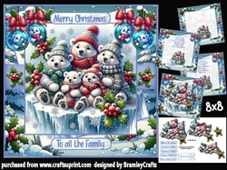 Polar Bear Christmas 8x8
