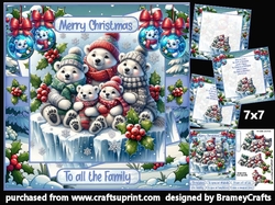 Polar Bear Christmas 7x7