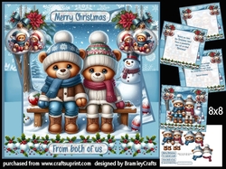Festive Teddies 8x8