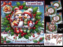 Have a quacking Christmas 8x8