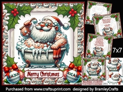 Splish splash Santas taking a bath