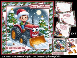 little Festive tractor boy