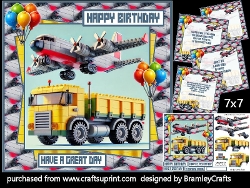 Airand land with building bricks