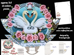 Anniversary swans rocker card