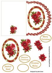 Poinsettia Cameo Card