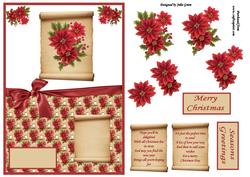 Christmas Poinsettia Scroll