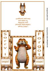 Sorry I Forgot Pop Out Card