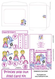 Princess Pop Out Fold Card Kit