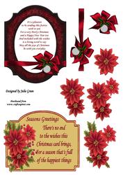 Poinsettia and Bows Toppers