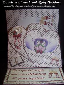 Double Heart Ruby Wedding