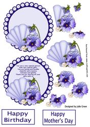 Pansy Framed Toppers