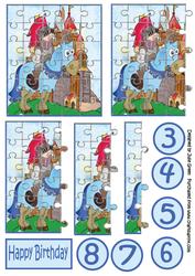 Enchanted Knight Jigsaw Effect Topper