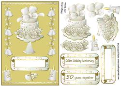 Golden Wedding Cake