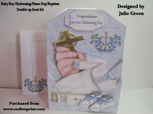Baby Boy Christening Double Up Front Kit