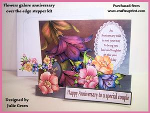 Flowers Galore Anniversary Over the Edge Stepper