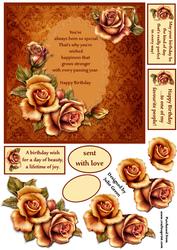Rustic Roses 6x6 Card Front