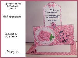 The Lady Bird and the Rose Bookmark/tent Kit
