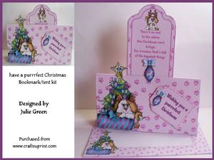 Have a Purrrfect Christmas Tent/boomark Kit