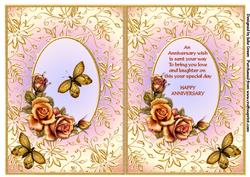 Golden Petals and Wings Anniversary Insert