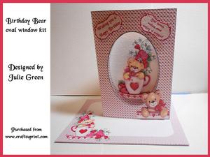 Birthday Bear Oval Window Kit