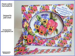Pansies a Plenty Oval Window Kit