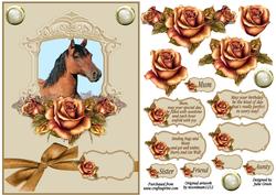 Horse and Roses