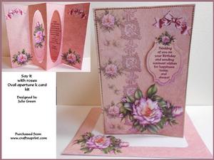 Say It with Roses Oval Apperture K Card