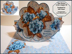 Blue Blooms All Occasion Stepper Rocker