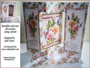 Rose Scroll All Occasion Swing Card Kit