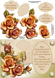 Golden Champagne and Roses