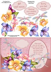 Dragonflies and Blooms Get Well
