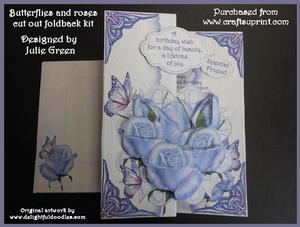 Butterflies and Roses Foldbak Card Kit