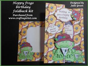 Hoppy Frogs Birthday Cut Out Foldbacl Kit
