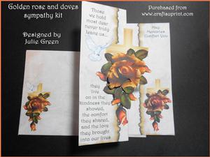 Golden Rose and Doves Sympathy