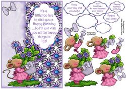 Mouse Sends Belated Flowers