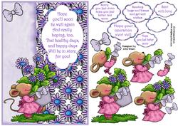 Mouse Sends Get Well Flowers