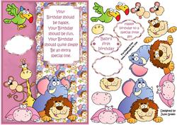 Jungle Animals Pink