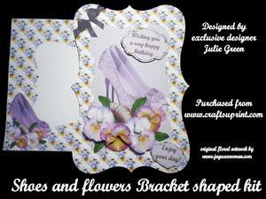 Shoes and Flowers Bracket Shaped Card Kit