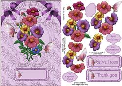 Butterflies and Silks Thank You or Get Well