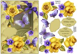 Yellow Roses and Butterflies