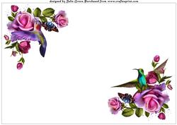 Petals Wings and Birthday Blessings Insert Blank