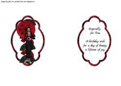 Oriental Beauty Birthday Insert