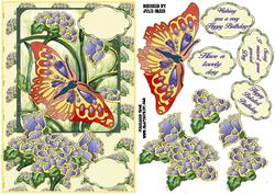 Stained Glass Wings and Flowers