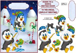 Penguins Fun in the Snow