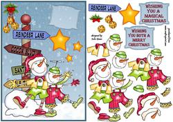 Snowmen on Reindeer Lane