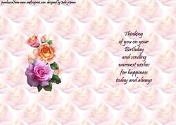 Bestow the Roses Birthday Insert
