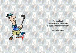 Next Ones a Birdie Birthday Insert Dad