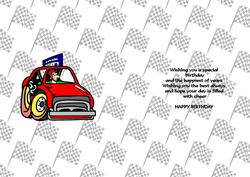 Rally Races Birthday Insert