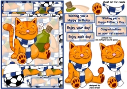 Football cat A5 Dark blue