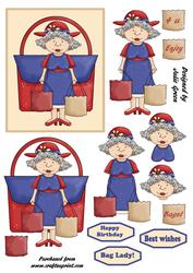 Red Hatter Bag Lady